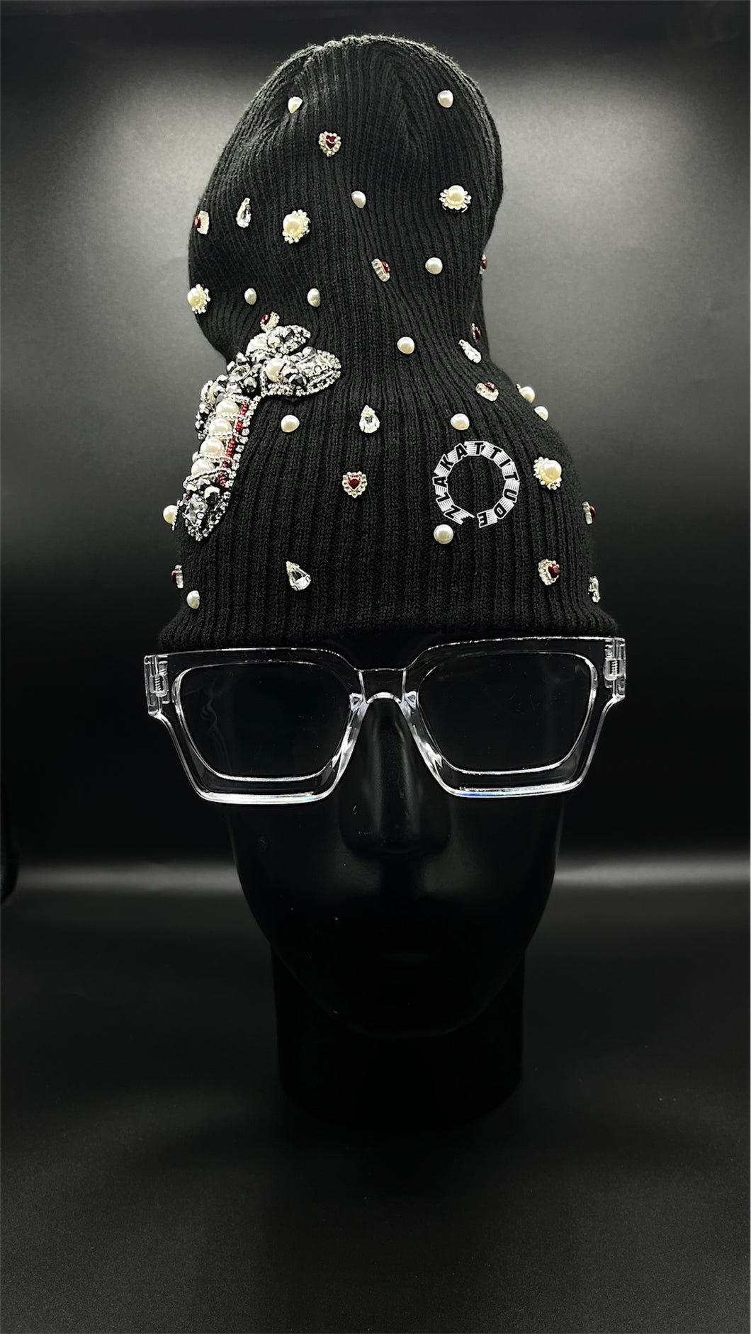 🖤 ZLAK ATTITUDE – Black Royal Pearl Beanie